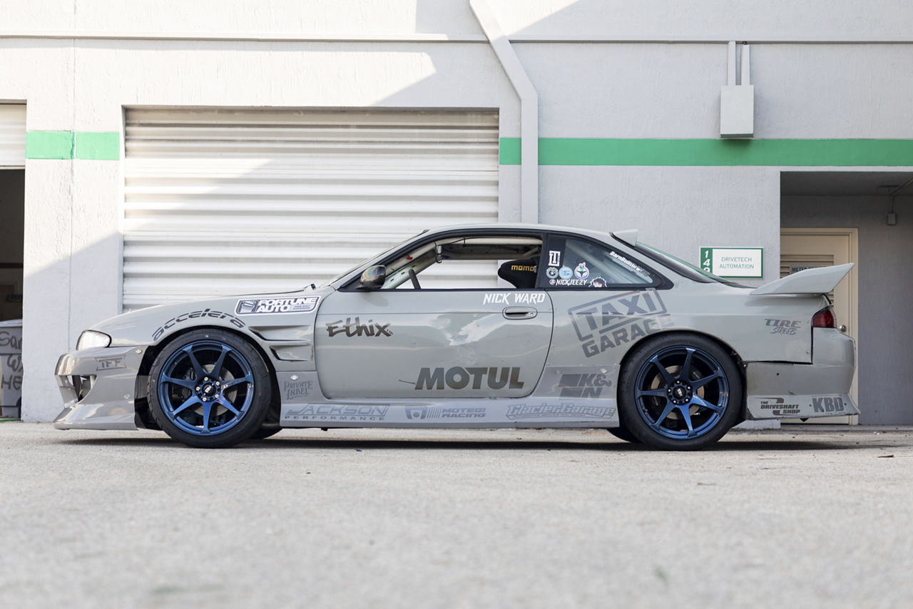 1996 Nissan 240SX - Motegi BATTLE - Blue | Motegi Wheels